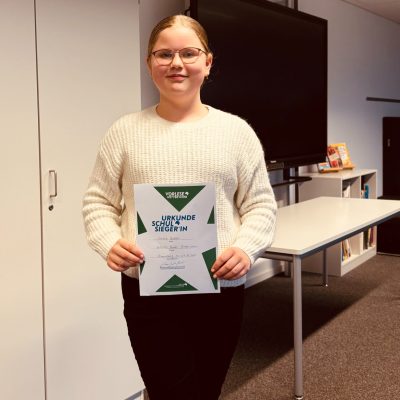 Gewinnerin des Vorlesewettbewerbs